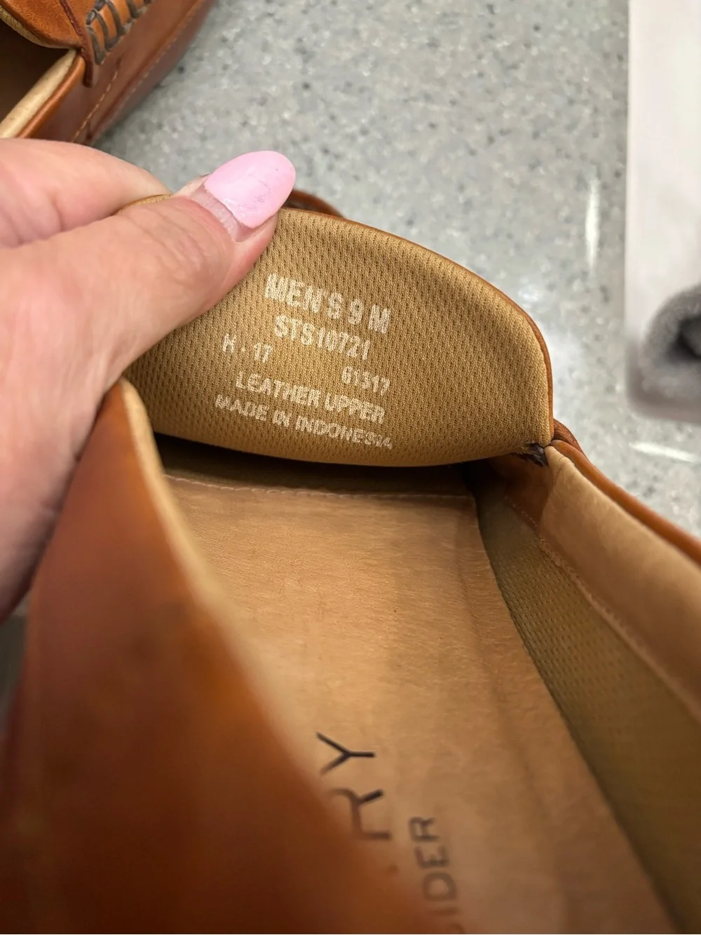 Sperry Men’s Leather Penny Loafers in Cognac Brown